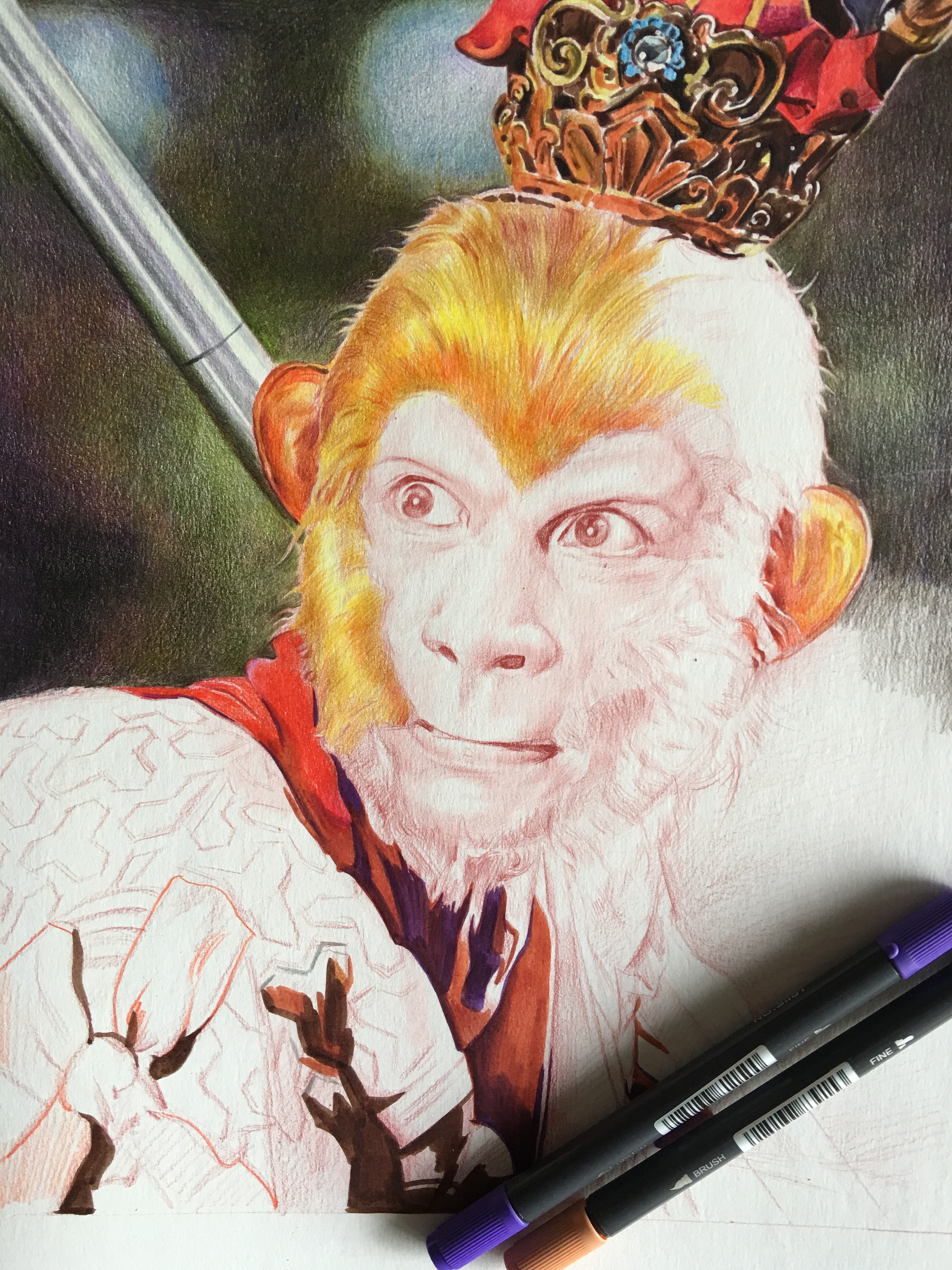 《齐天大圣26615》|纯艺术|绘画|乐墨lemo - 原创作品 - 站酷