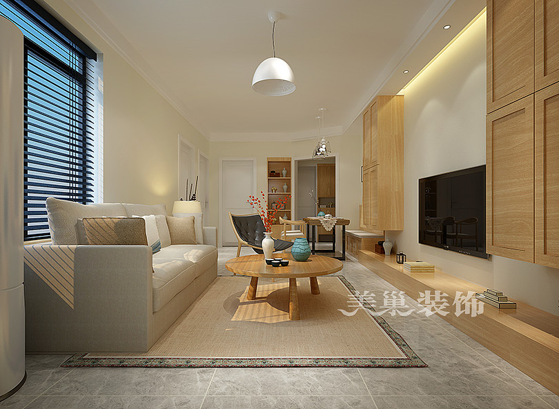 郑州美巢理想名家95平三室两厅装修现代极简