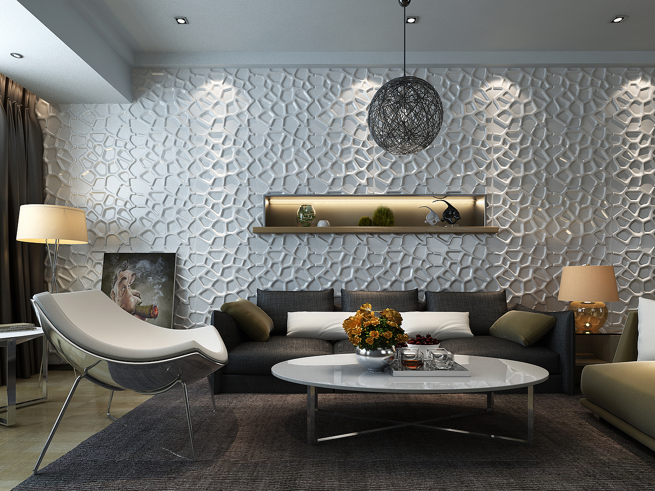 丹东方林装饰150平米装修效果图