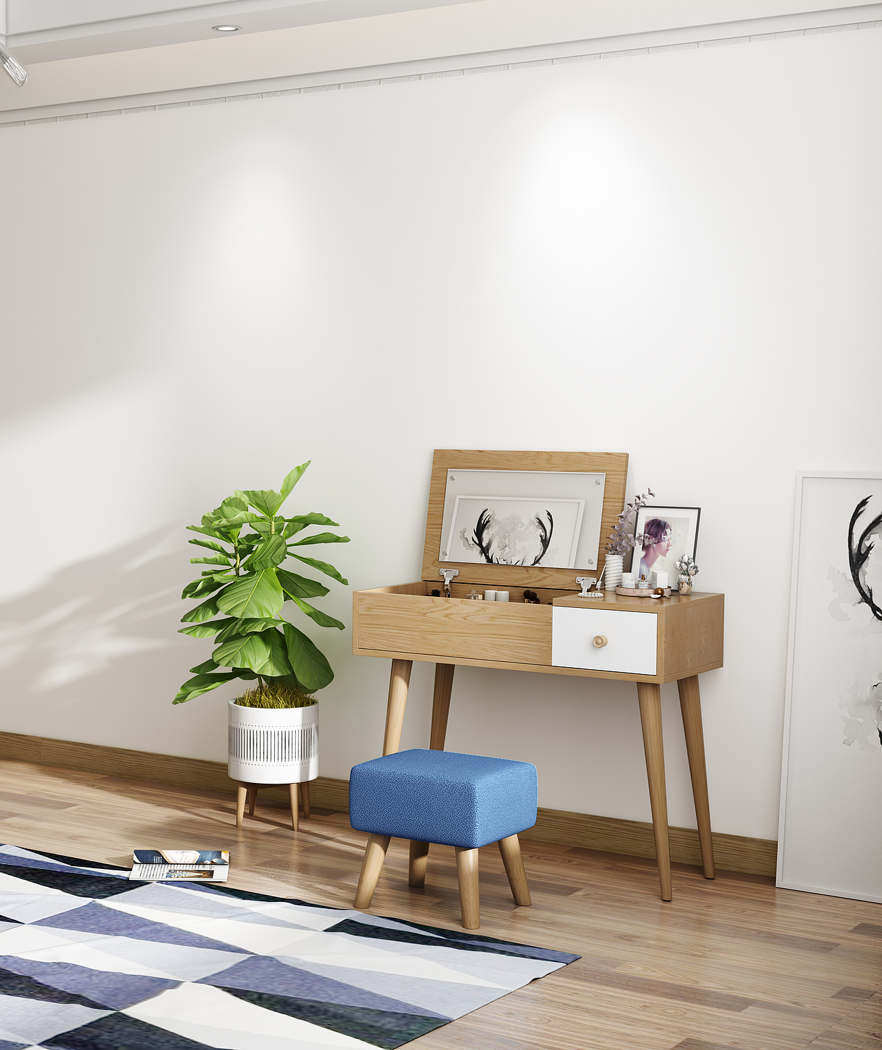 北欧梳妆台（图ZOTQ4MDgzODg=） - 生活用品 - 站酷设计师纪敏原创素材 - 站酷ZCOOL