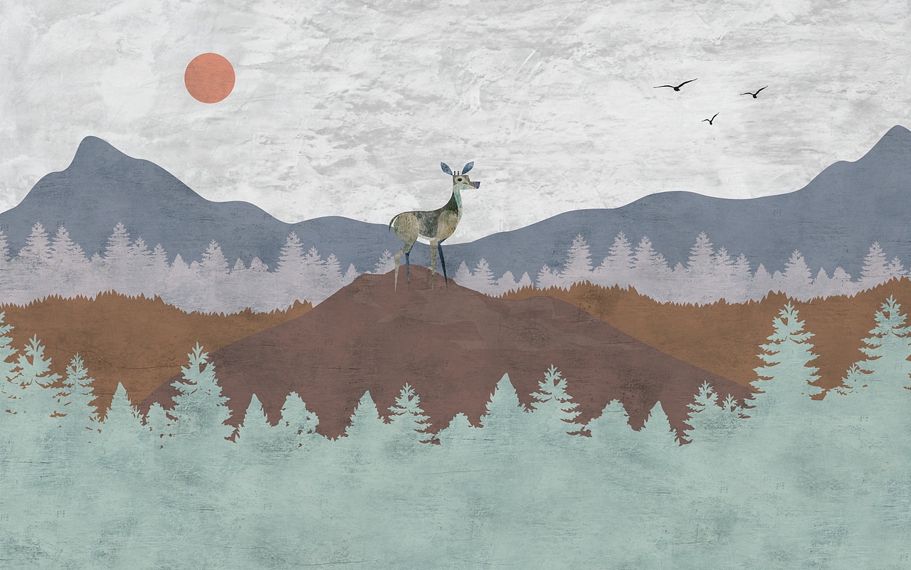 2019山水2（图ZMTY5MDA4MjY4） - 品牌 - 站酷设计师新中式纱画图库原创素材 - 站酷ZCOOL