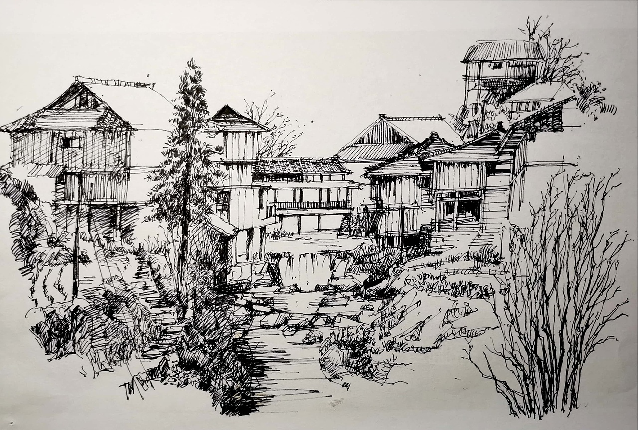 钢笔速写（图ZMjA0MTc0OTk2） - 绘画 - 站酷设计师老白028原创素材 - 站酷ZCOOL