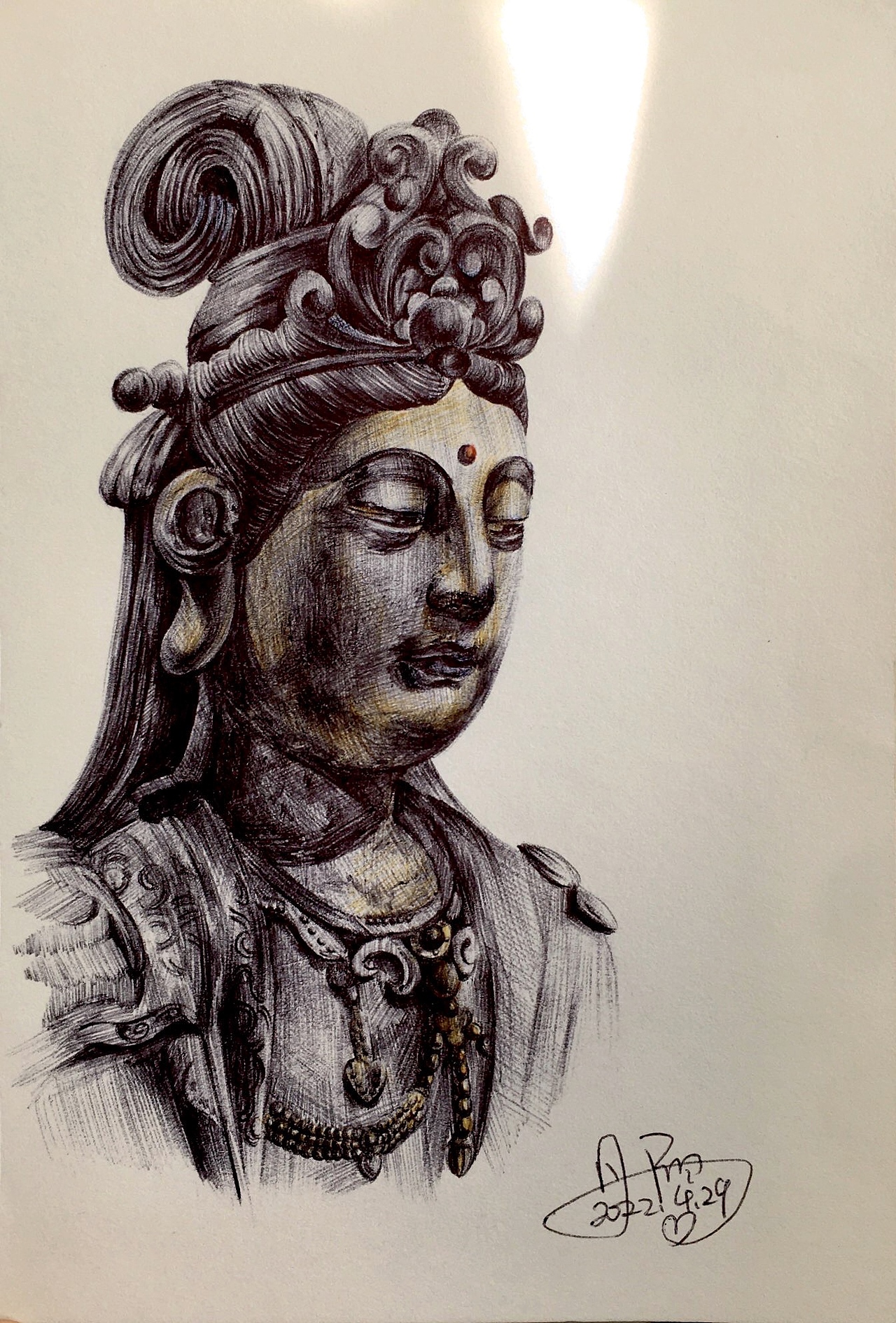 圆珠笔🖊️佛像/系列③ /2022.4.30