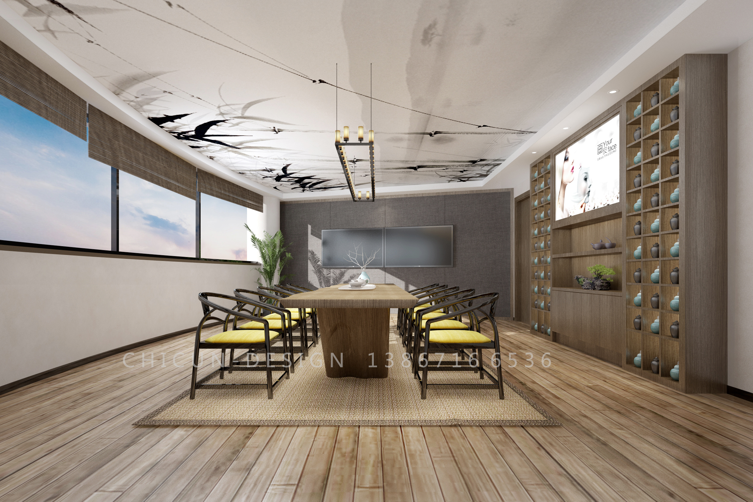 尺寸设计|金卓美容美发医疗整形会所现代新中式科技风