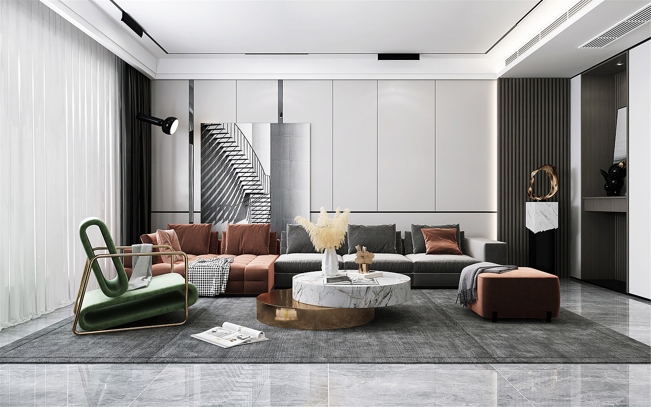 深圳装修：天健天骄现代风设计，这样的轻奢才最美~