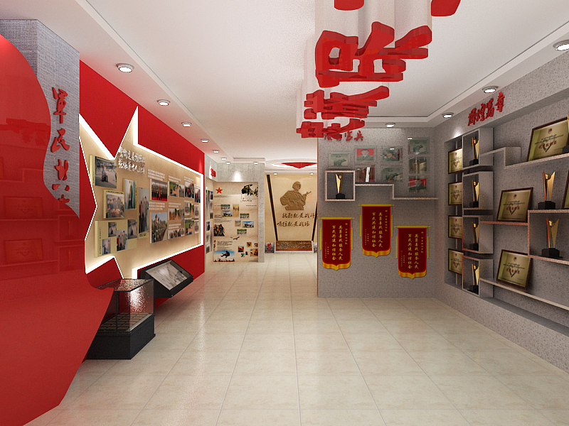 省军区军史馆效果图（图ZMzAzNjE2Njg=） - 家装设计 - 站酷设计师理想全案设计原创素材 - 站酷ZCOOL