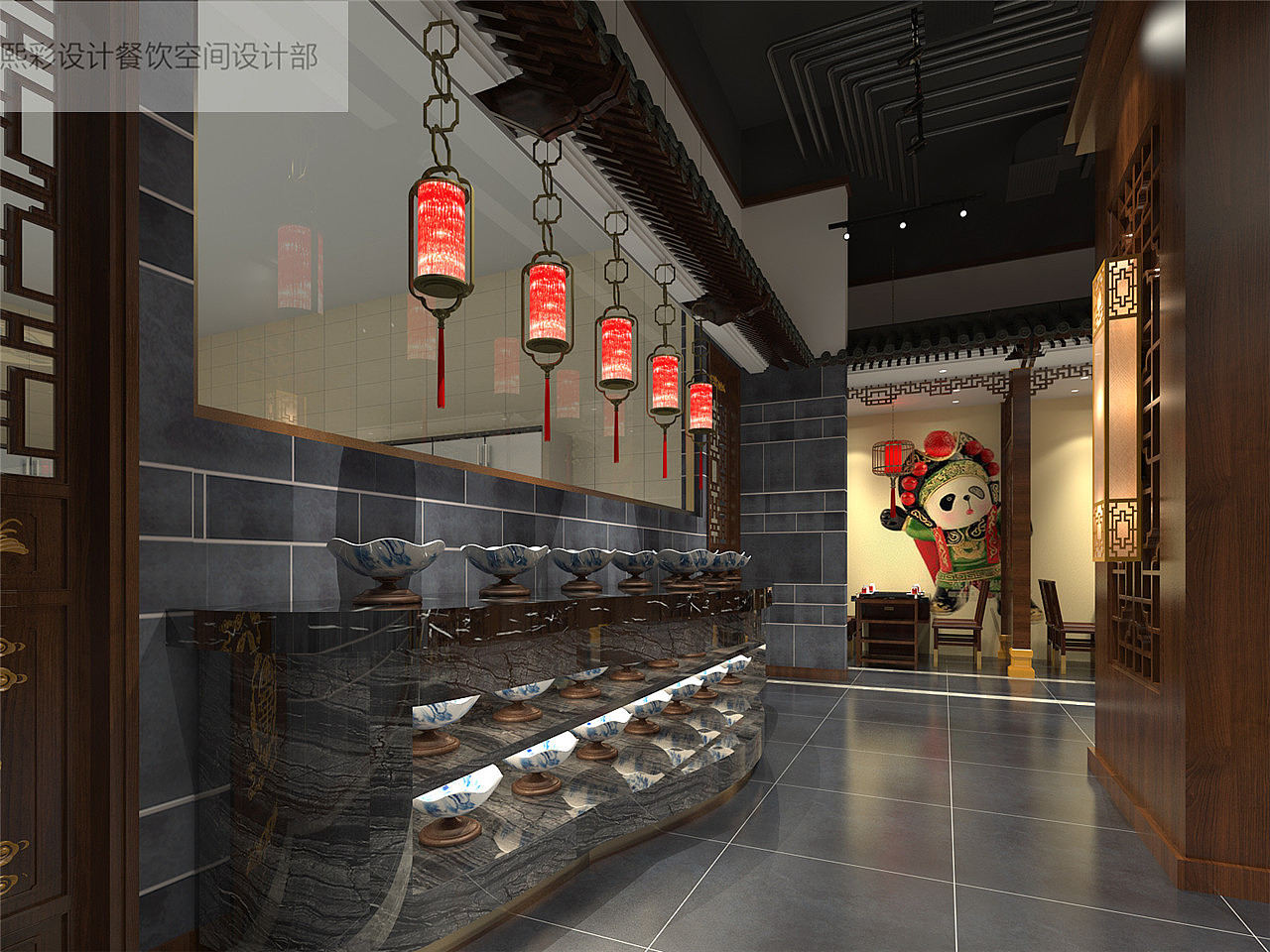 中式餐厅墙面装饰品火锅店