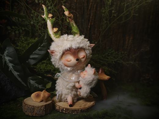 不关门|软陶幻想生物|蘑菇鹿精灵