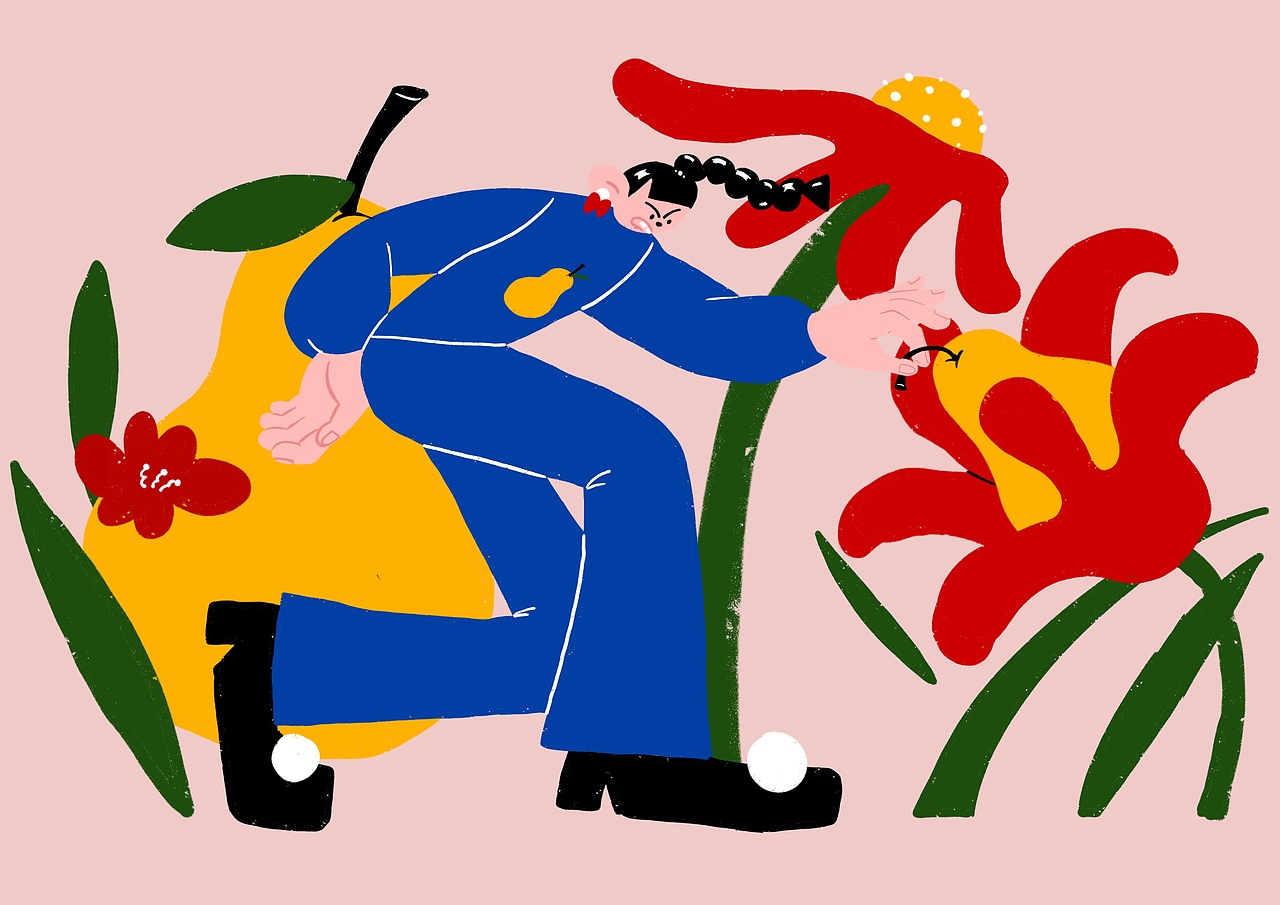 2021年插画《水果与花》（图ZMjgxMzgwNjY4） - 商业插画 - 站酷设计师SUNDOU原创素材 - 站酷ZCOOL