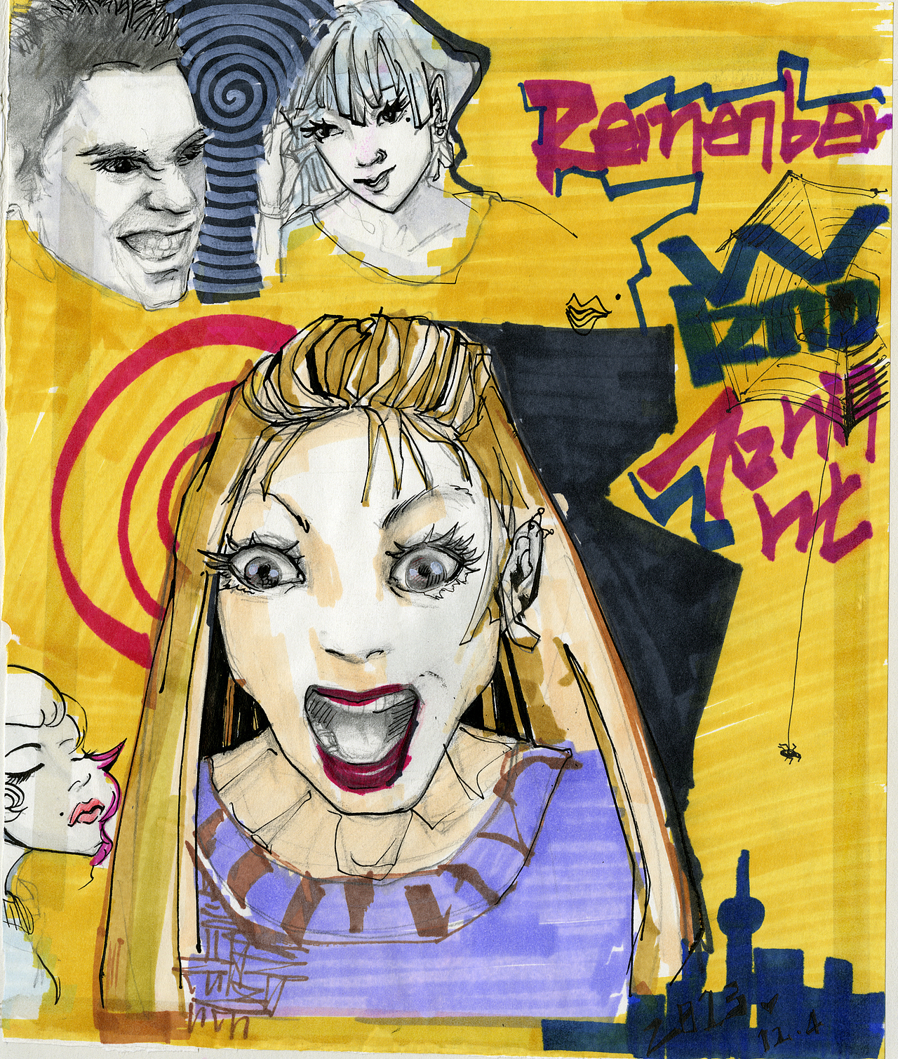 第一张马克笔画的