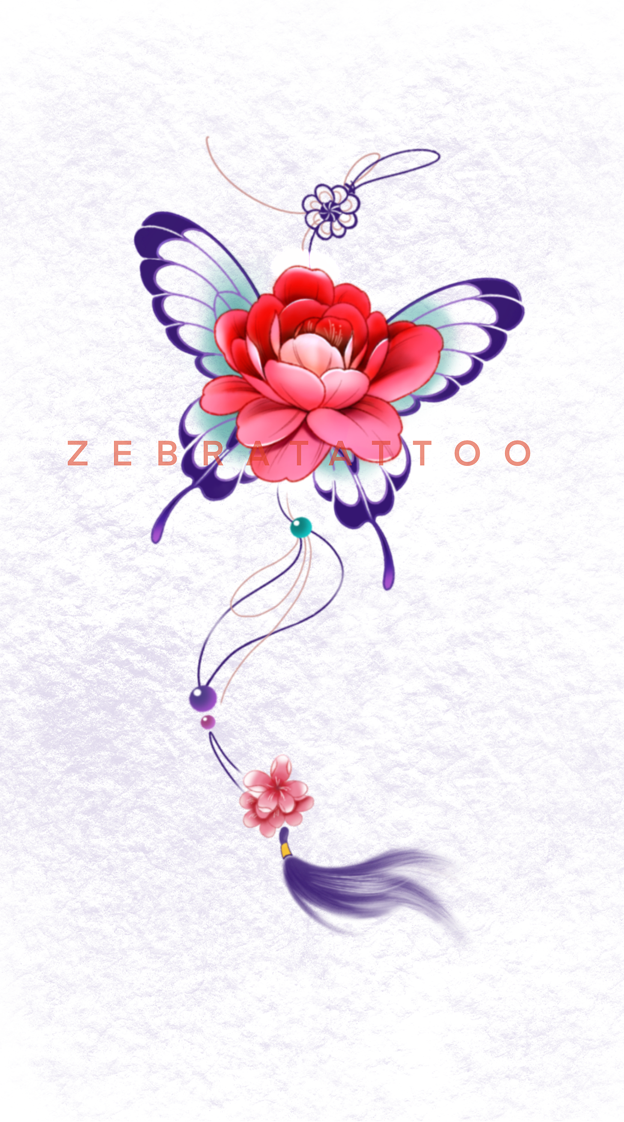 彩色蝴蝶中國(guó)結(jié)紋身圖設(shè)計(jì)（圖ZMjM3MjY2OTcy） - 其他手工藝 - 站酷設(shè)計(jì)師關(guān)中書(shū)原創(chuàng)素材 - 站酷ZCOOL