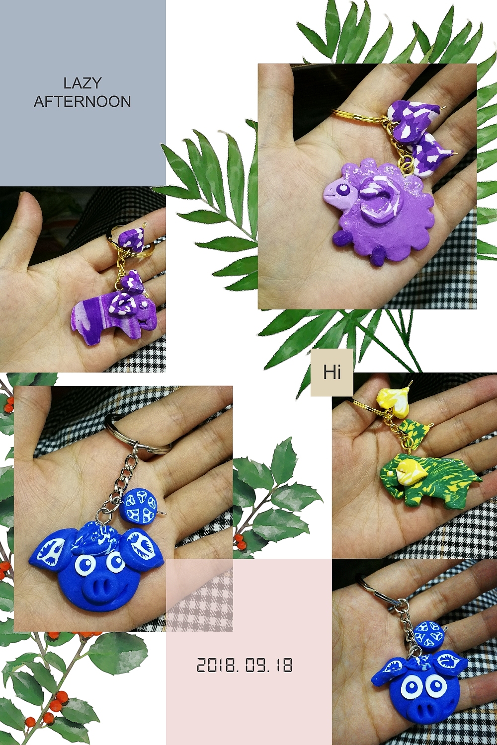 DIY软陶钥匙扣（图ZMTI5MTc3ODY4） - 其他手工艺 - 站酷设计师唐唐的拾光小记原创素材 - 站酷ZCOOL