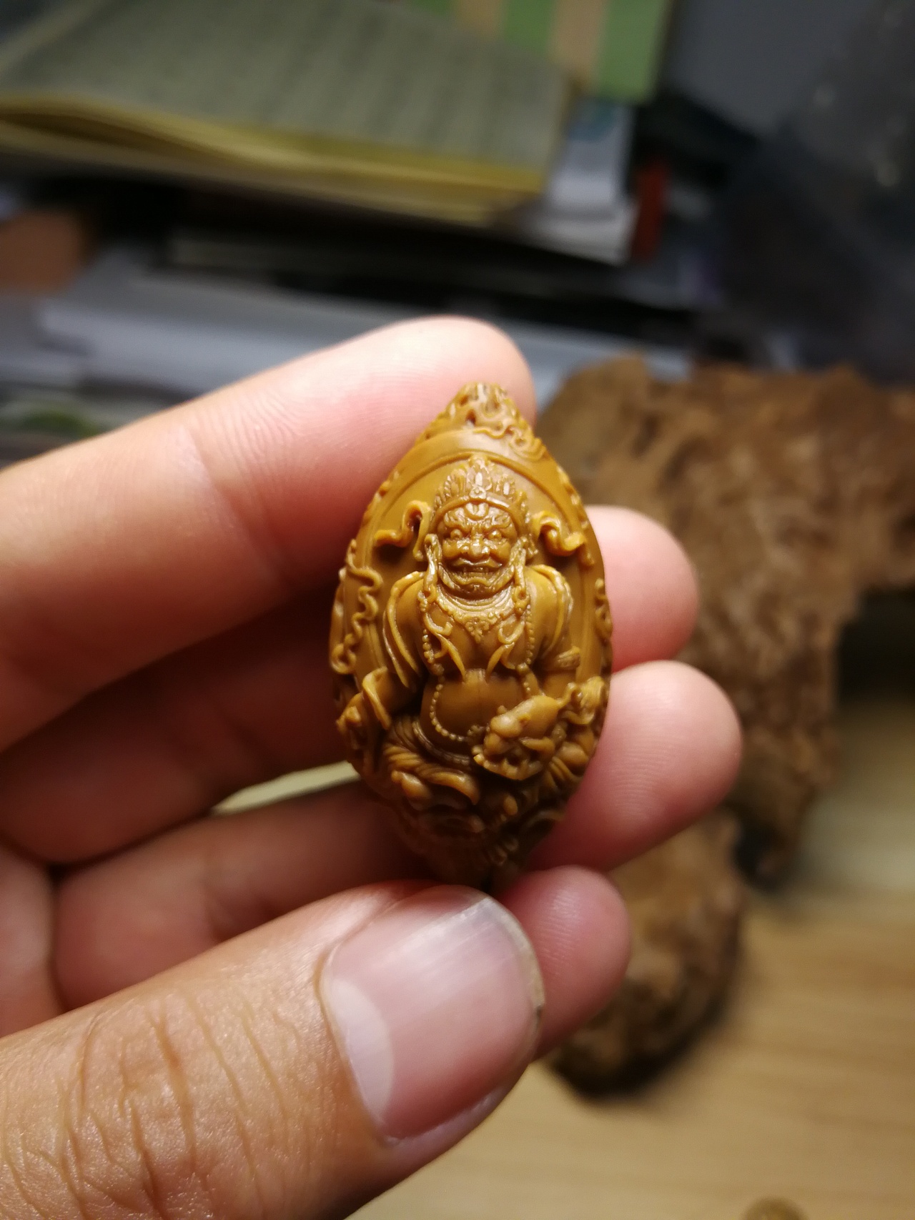 核雕作品密宗黄财神