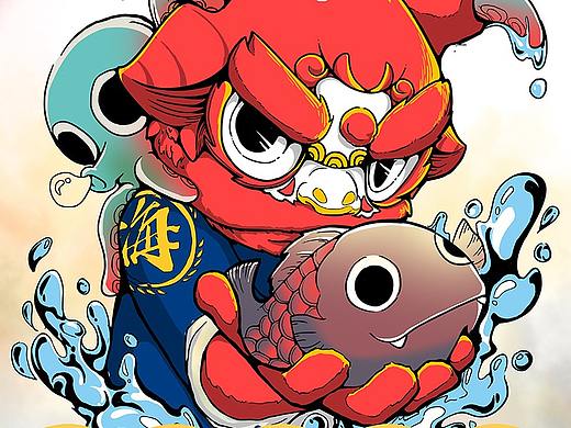 插画 | IB-海鲜排挡和炸串的推广海报