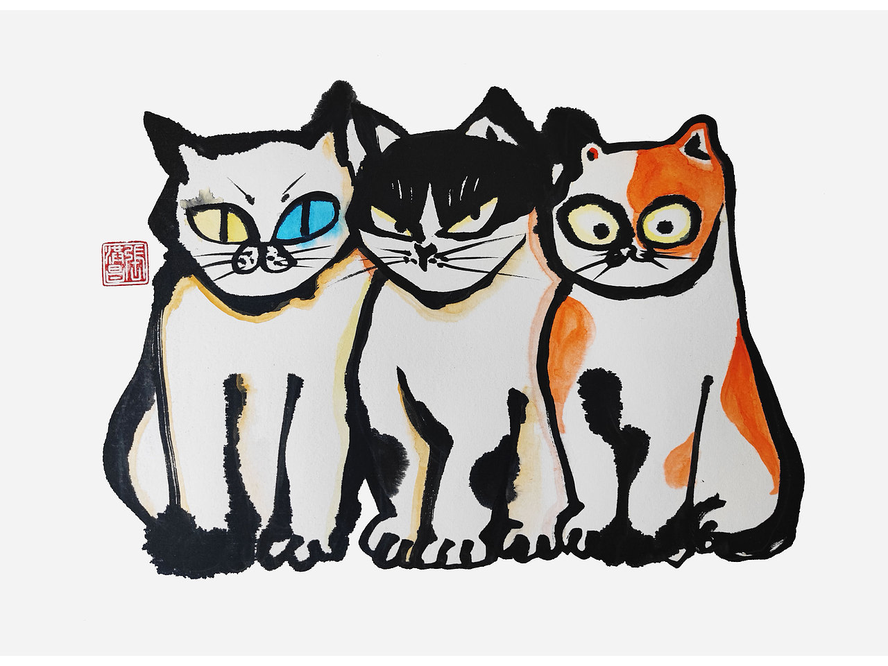 皮克猫（图ZMzA5ODg2OTUy） - 绘画 - 站酷设计师张张张zhc原创素材 - 站酷ZCOOL