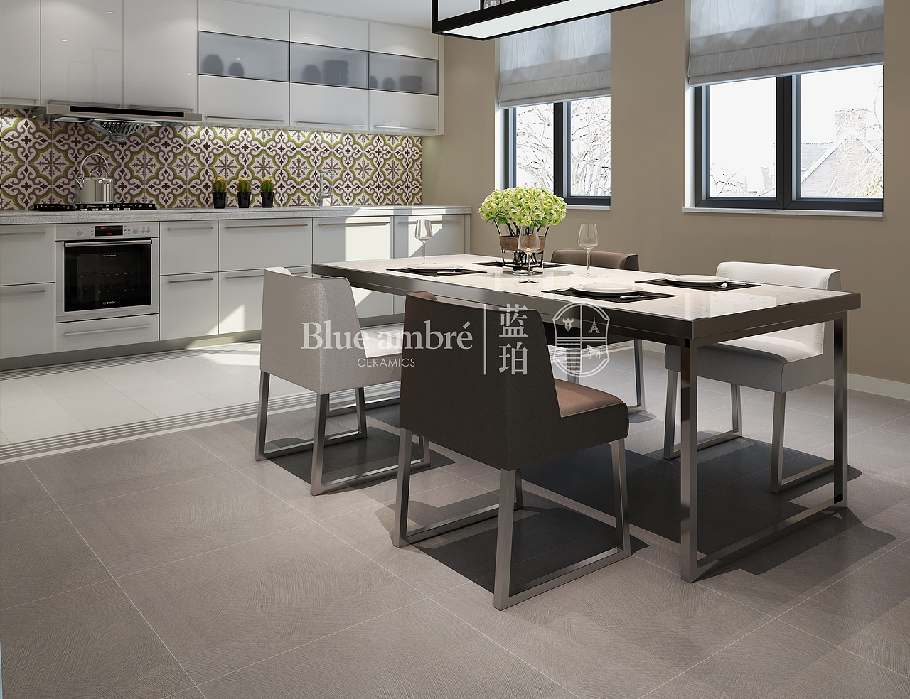 蓝珀瓷砖A系列<新艺术>空间效果图