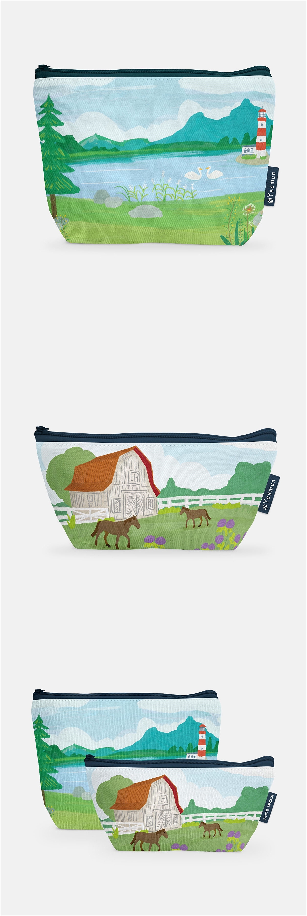 原创风景手绘小帆布袋商业插画（图ZMTg4MDE2NDE2） - 生活用品 - 站酷设计师绮Phoebe原创素材 - 站酷ZCOOL