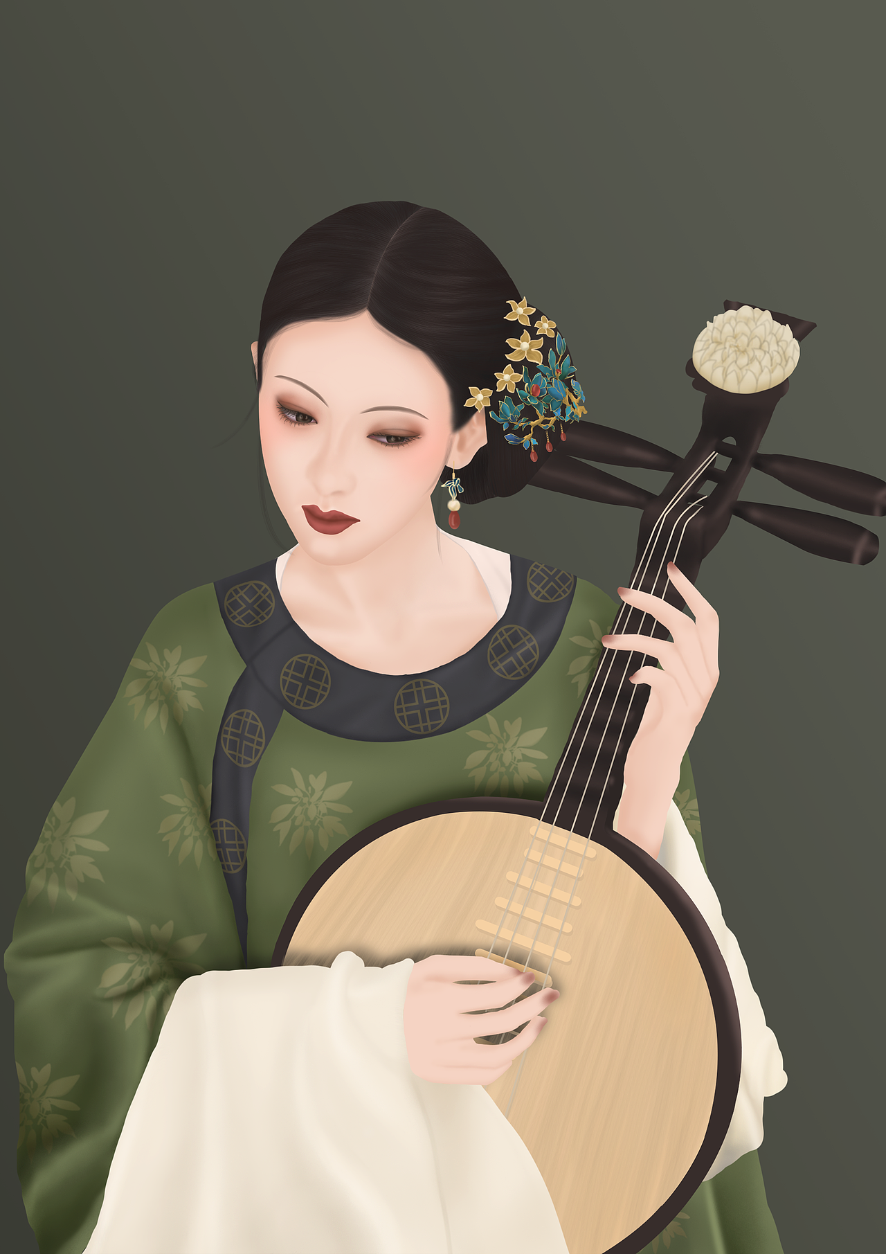 琵琶语（图ZMjc3OTEyNDY0） - 艺术插画 - 站酷设计师佛系的Henry原创素材 - 站酷ZCOOL