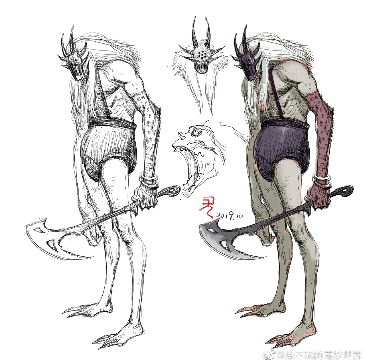 角色练习（图ZMTgxMzMyMjky） - 游戏原画 - 站酷设计师胡子哥爱画画原创素材 - 站酷ZCOOL