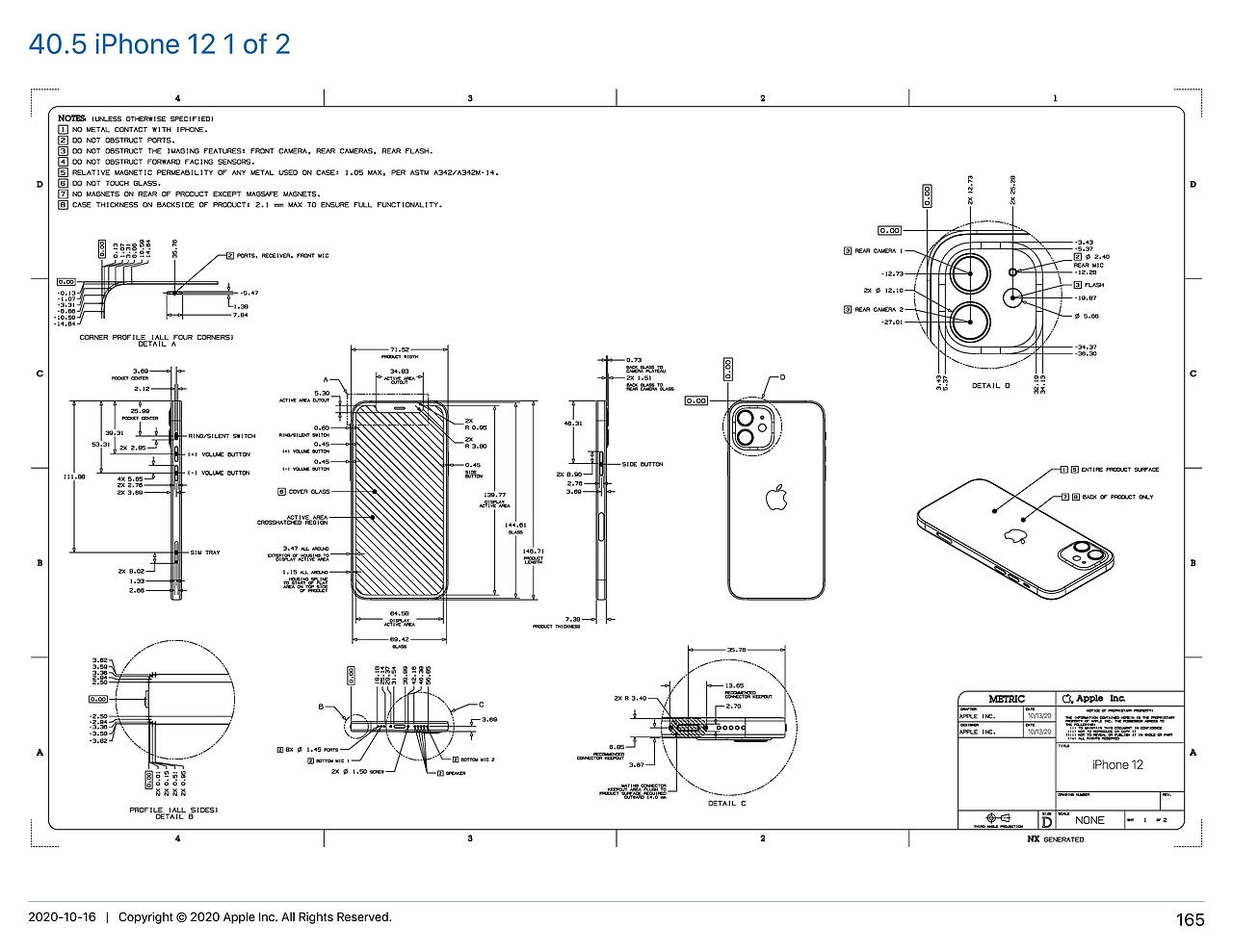 iphone12 3d模型(根据官方图纸)