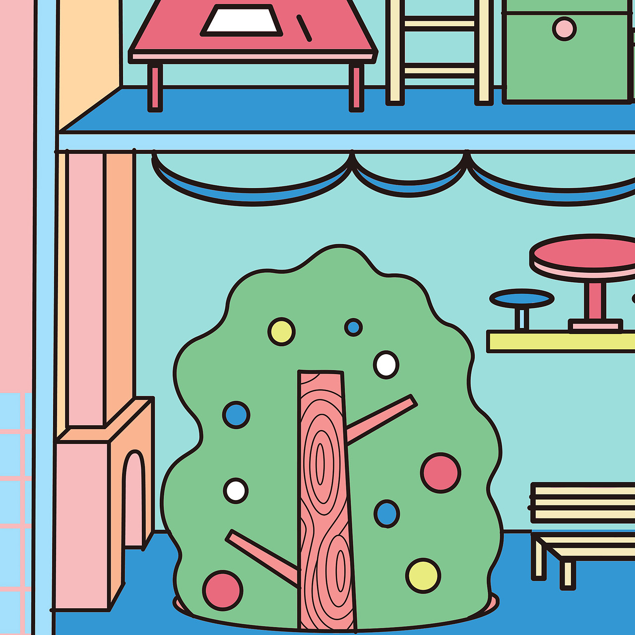 “都宜展舍：他她它/My house”关于house的梦想展览（图ZMTM2NDQ1ODg0） - 艺术插画 - 站酷设计师Pawland原创素材 - 站酷ZCOOL