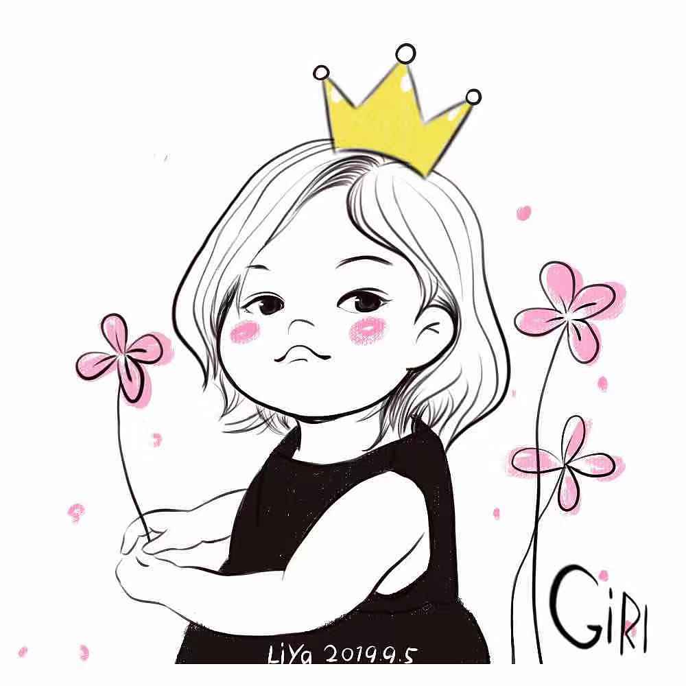 可爱女孩简笔画（图ZMTc1MjM3NjAw） - 儿童插画 - 站酷设计师李芽LIYA原创素材 - 站酷ZCOOL