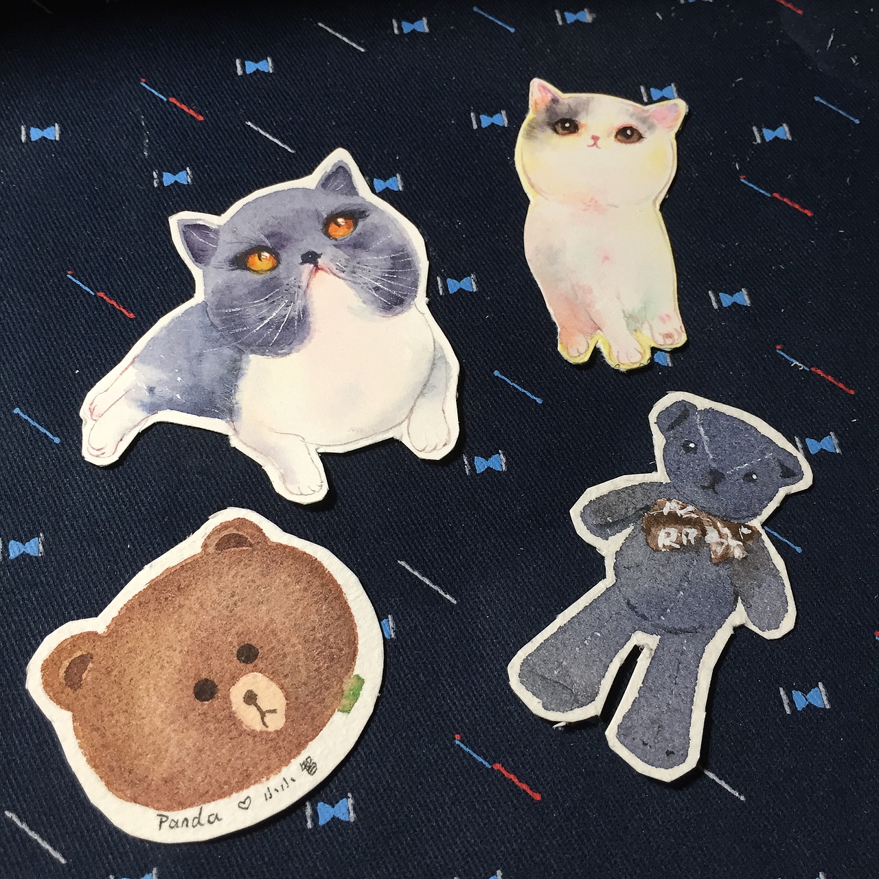 【小熊猫】水彩手绘记录生活手账水彩服装水彩插画贴纸（图ZNTI0MjMwNTY=） - 创作习作 - 站酷设计师熊猫胖哒原创素材 - 站酷ZCOOL