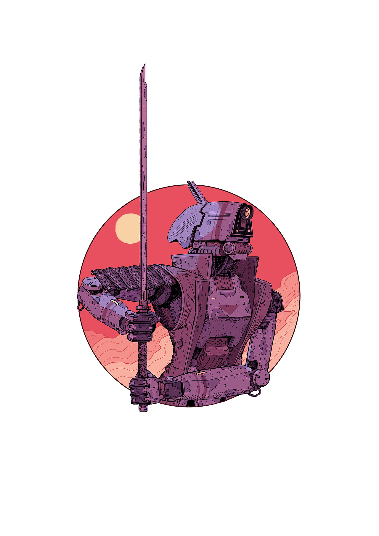 赛博朋克武士|插画|商业插画|wshiyemao_原创作品-站酷zcool