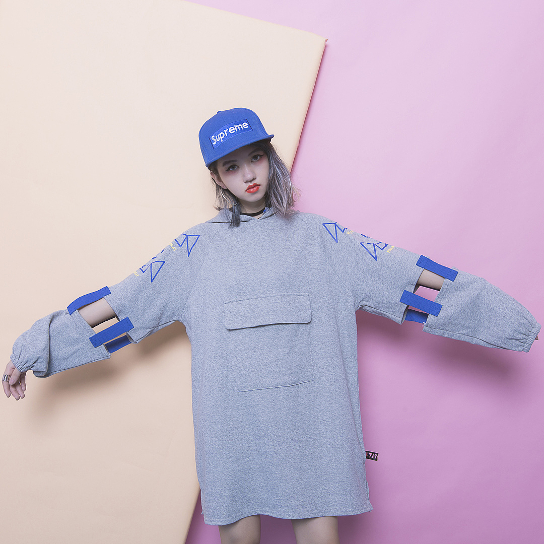 港风个性设计镂空袖宽松连衣裙（图ZNTk4OTczNDQ=） - 休闲/流行服饰 - 站酷设计师kevin品牌设计原创素材 - 站酷ZCOOL