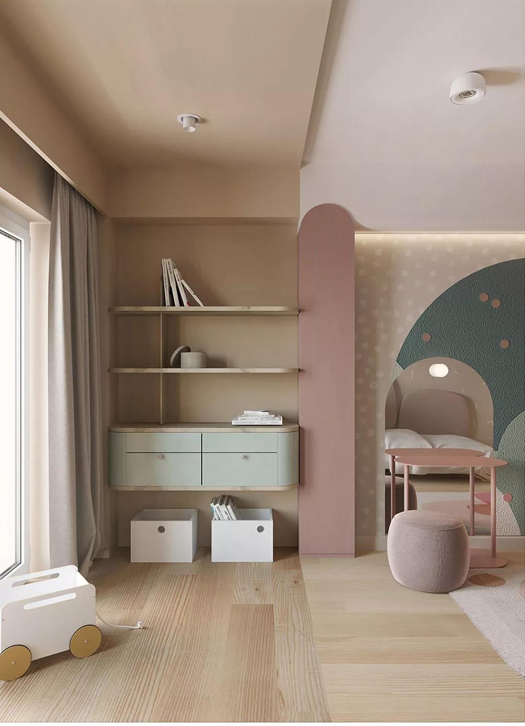 乌克兰86平现代复式装修,别致美观