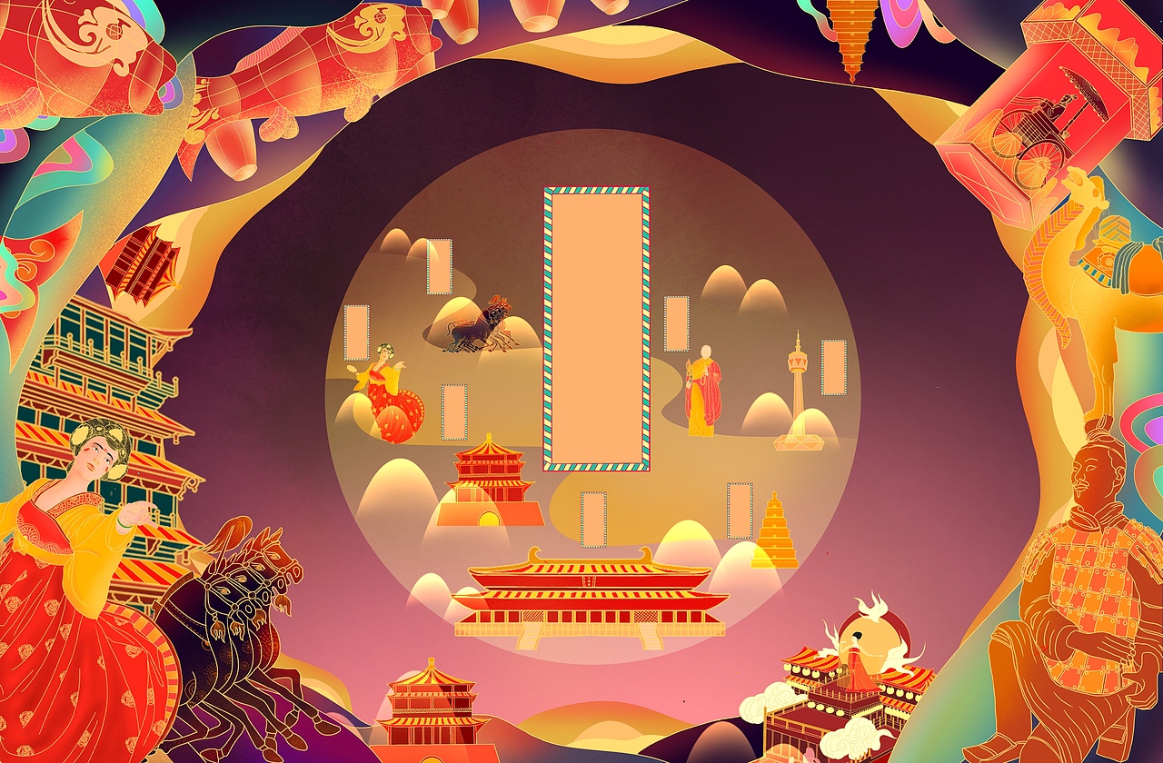 西安（图ZMjQxMzM0OTA4） - 商业插画 - 站酷设计师大脸扬原创素材 - 站酷ZCOOL