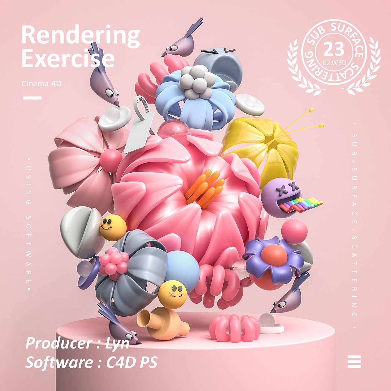 C4D Sub-Surface-Scattering材质练习（图ZMjg5OTAzMjIw） - 场景 - 站酷设计师汀n3原创素材 - 站酷ZCOOL