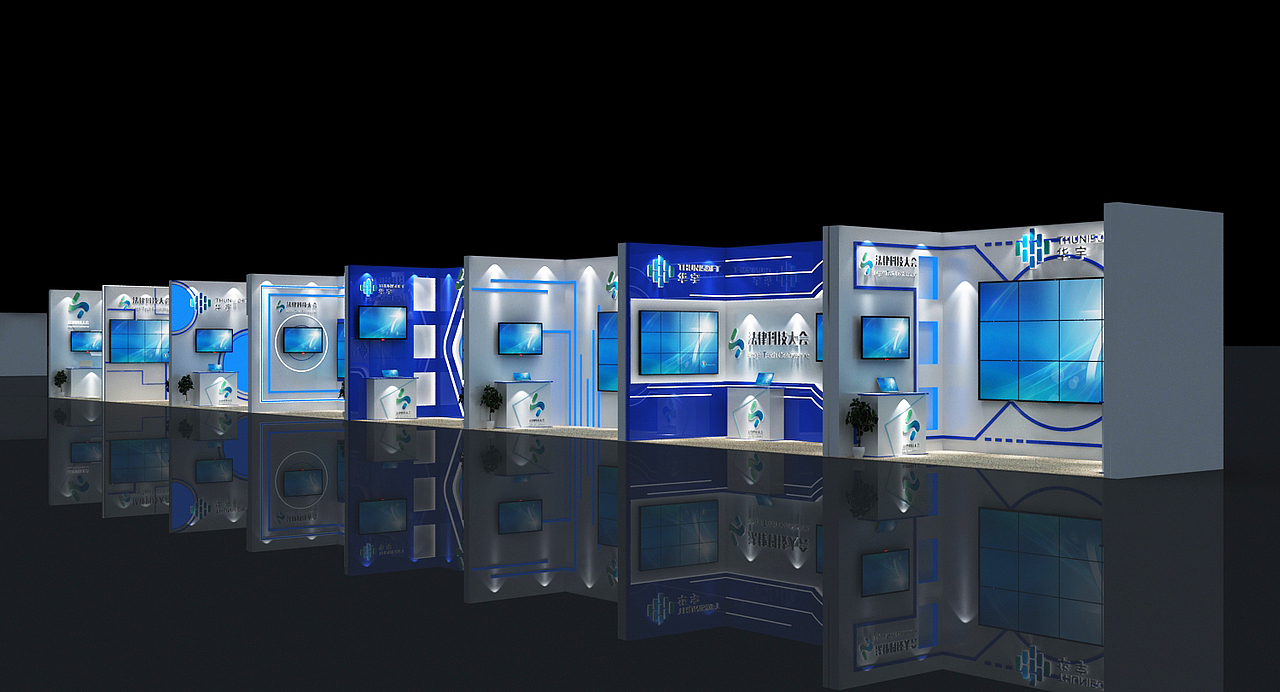 科技展位 效果图 3D 设计（图ZMjIxODk0NDA0） - 其他三维 - 站酷设计师设计狮Ming原创素材 - 站酷ZCOOL