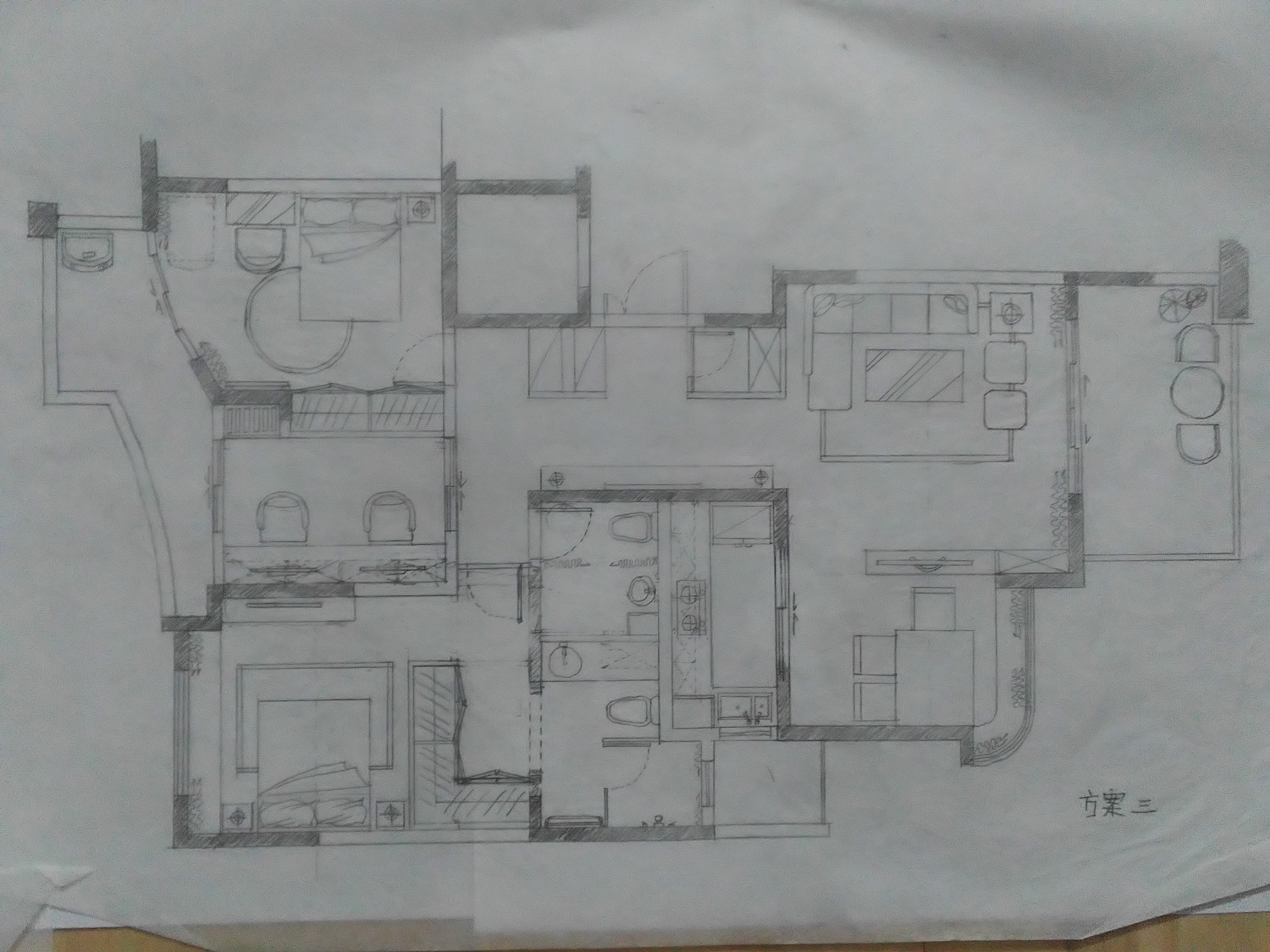 房屋平面图手绘图学生图片