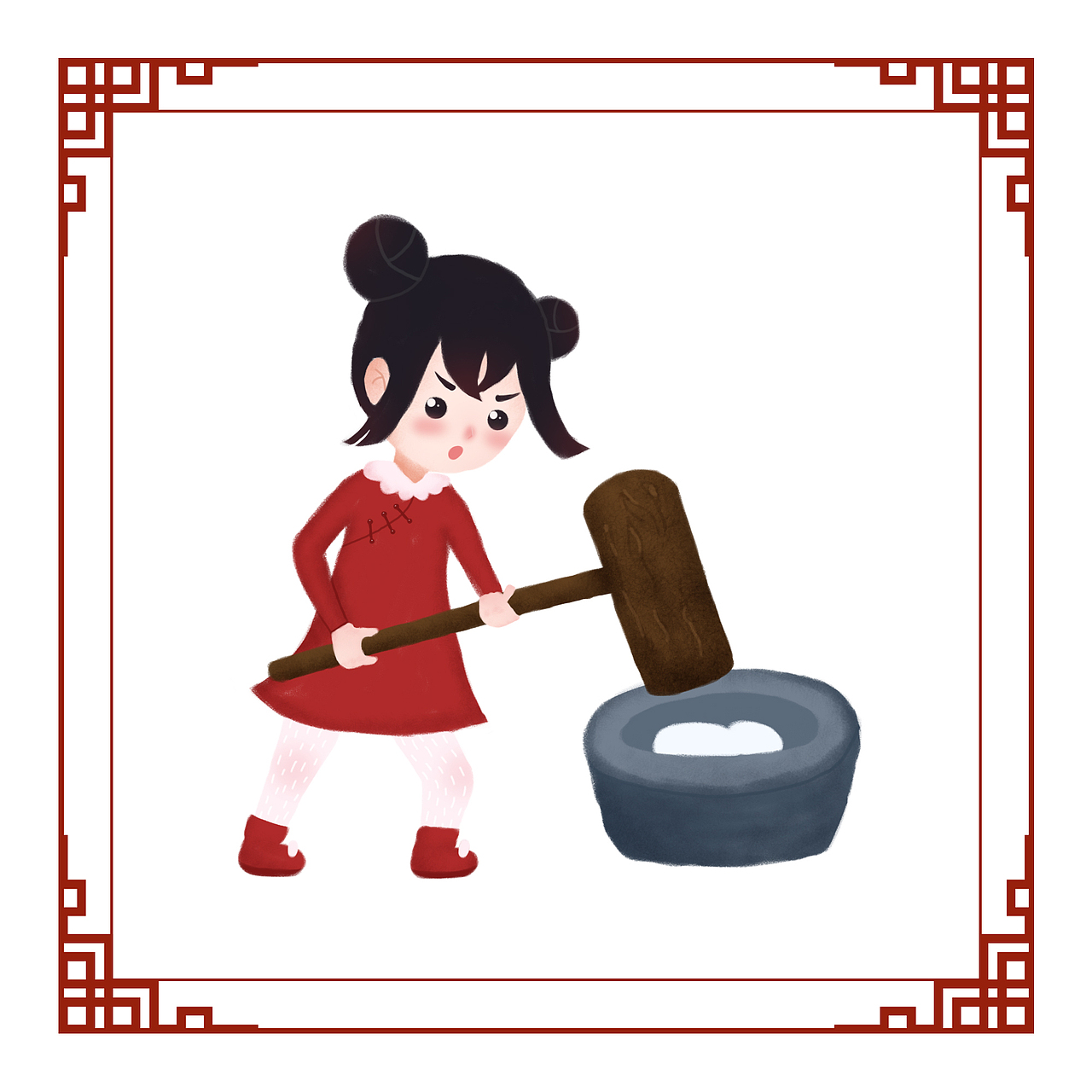 年味萝莉小插画（图ZMTU5NDkzMDI4） - 商业插画 - 站酷设计师一Teresa一原创素材 - 站酷ZCOOL