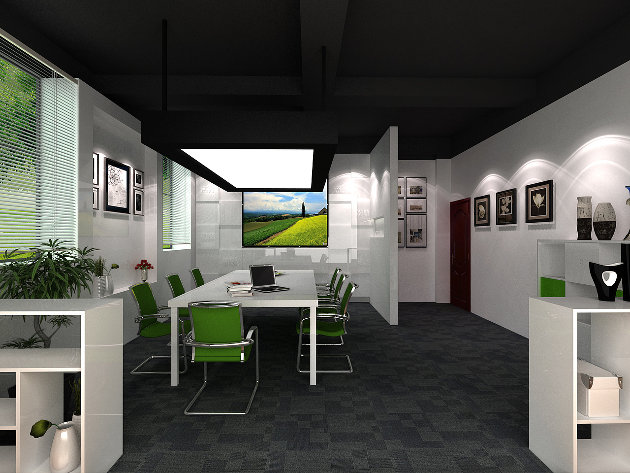 工作室效果图 金陵科技学院（图ZNDQ4ODQ5MzY=） - 家装设计 - 站酷设计师1054718963原创素材 - 站酷ZCOOL