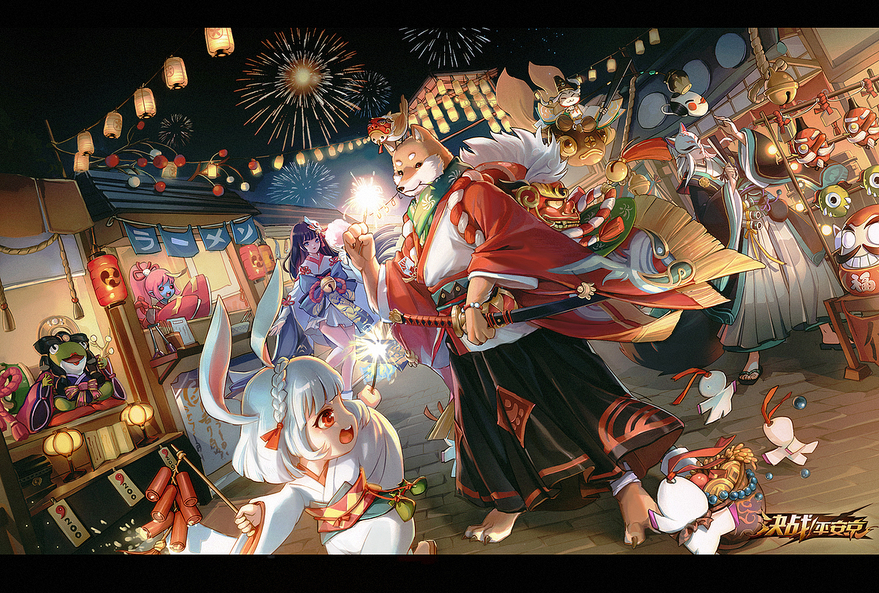 决战平安京犬神新年皮肤官网宣传画