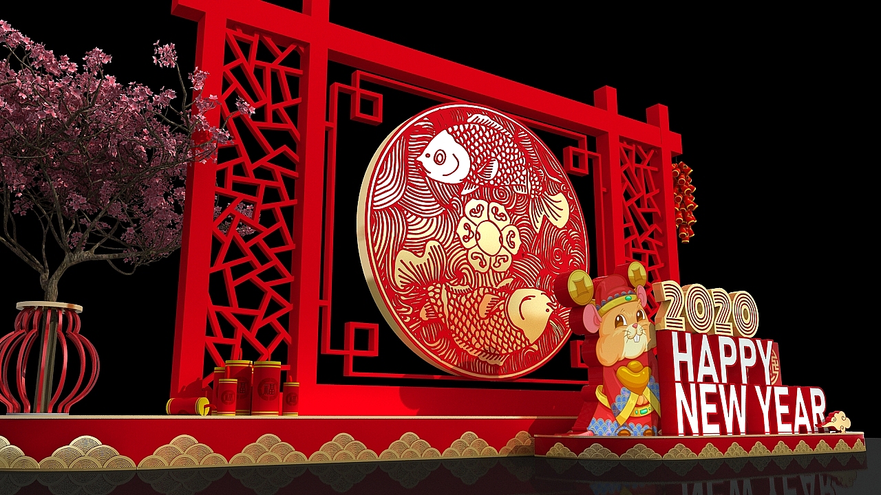 2020鼠年美陈（图ZMTg1MDE3MTky） - 舞台美术 - 站酷设计师漳州之歌原创素材 - 站酷ZCOOL