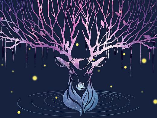 鹿（个人主页-ZMzg2OTA0NDg=） - 商业插画 - 站酷设计师陈小杨的午后原创素材 - 站酷ZCOOL