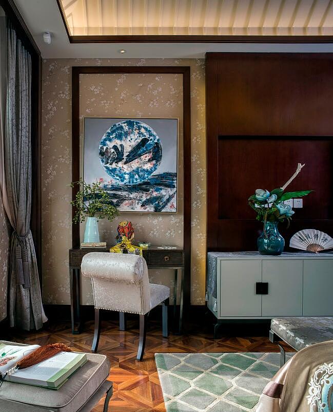 淄博碧桂园别墅装修,新中式风格品味精致生活