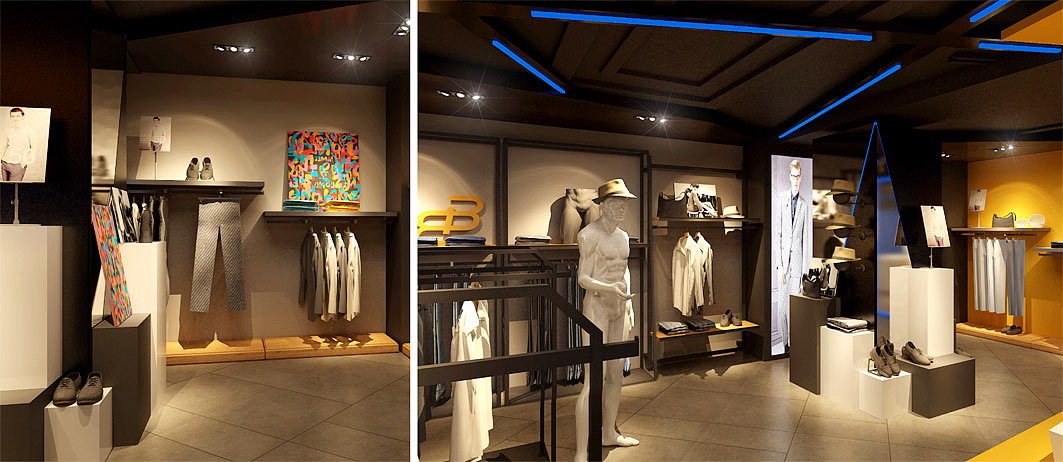 男装店面设计|男装店面设计案例（图ZMTI1NzYzNjk2） - 家装设计 - 站酷设计师易源品牌策划原创素材 - 站酷ZCOOL