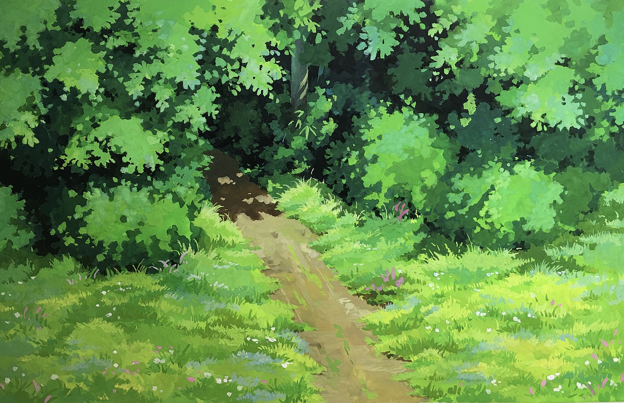 宫崎骏动漫场景手绘