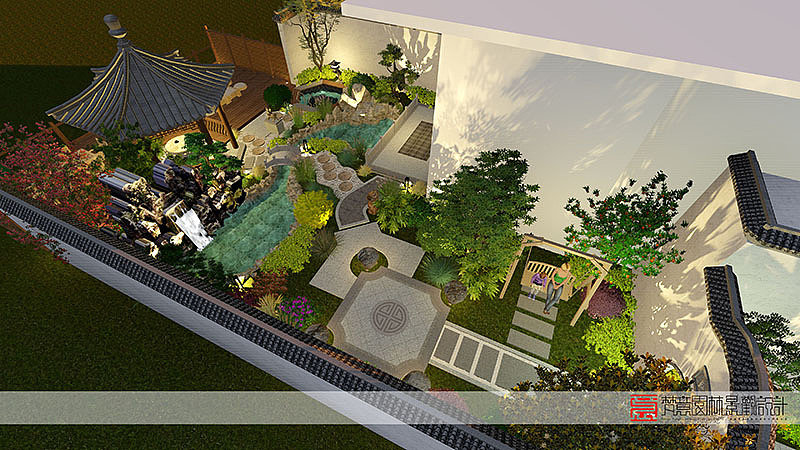 郑州别墅庭院设计案例-美景素心园（图ZMTkwMzg4OTQ0） - 景观设计 - 站酷设计师郑州庭院设计公司原创素材 - 站酷ZCOOL