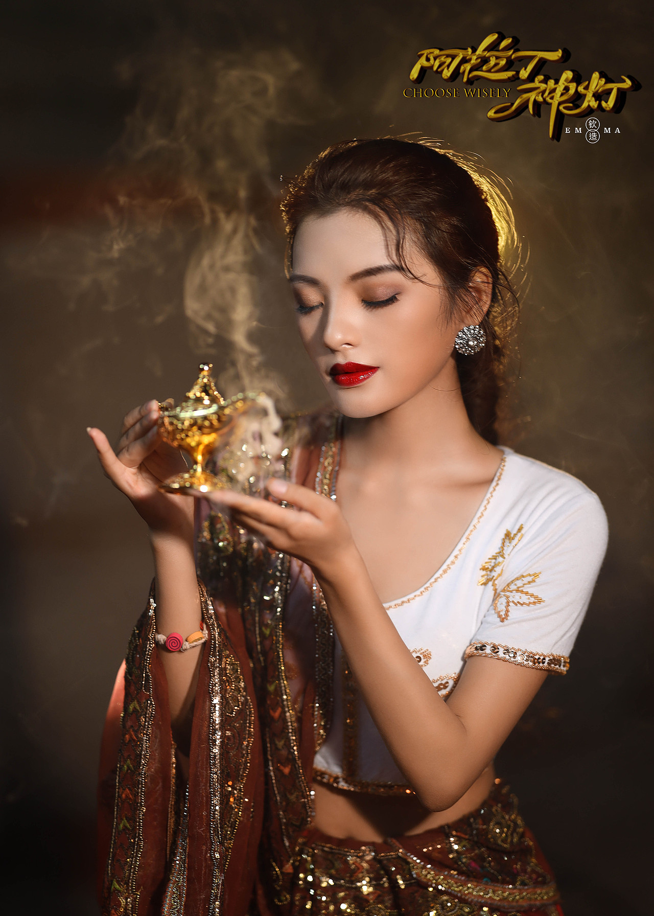 印度公主阿拉丁神灯主题人像创作