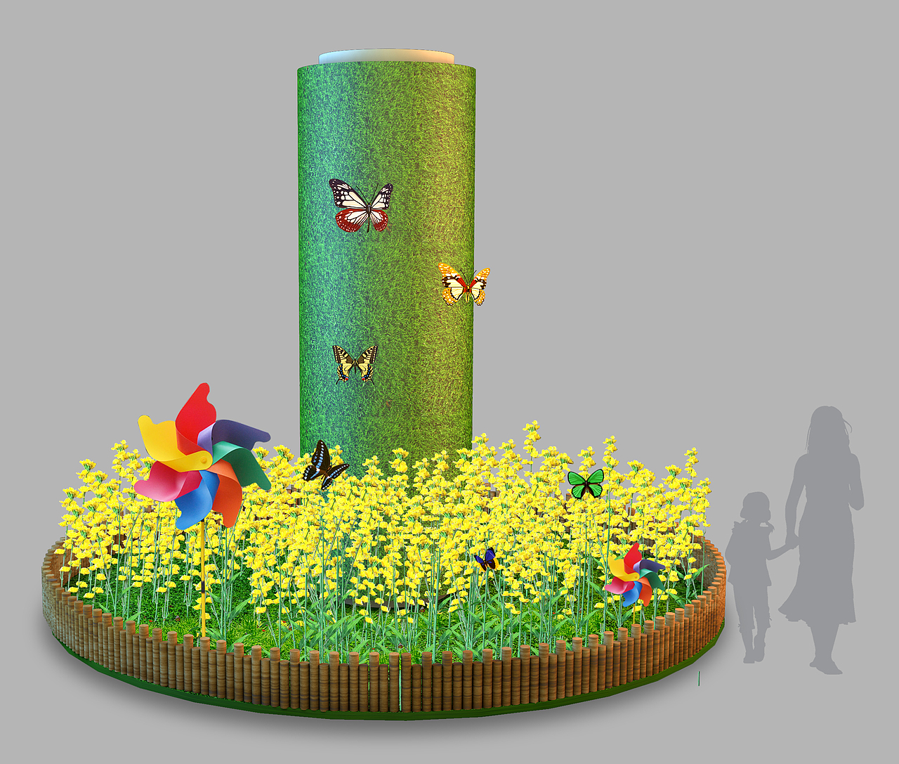 世纪金源购物中心油菜花美陈展览方案