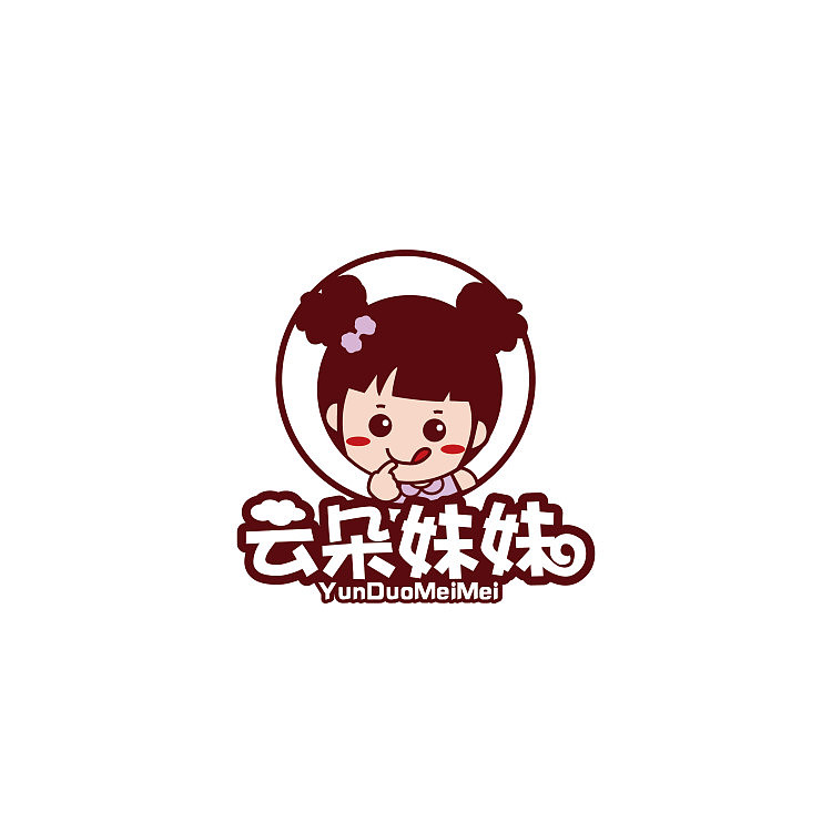 为儿童营养面条设计与绘制的卡通logo.已注册商标.