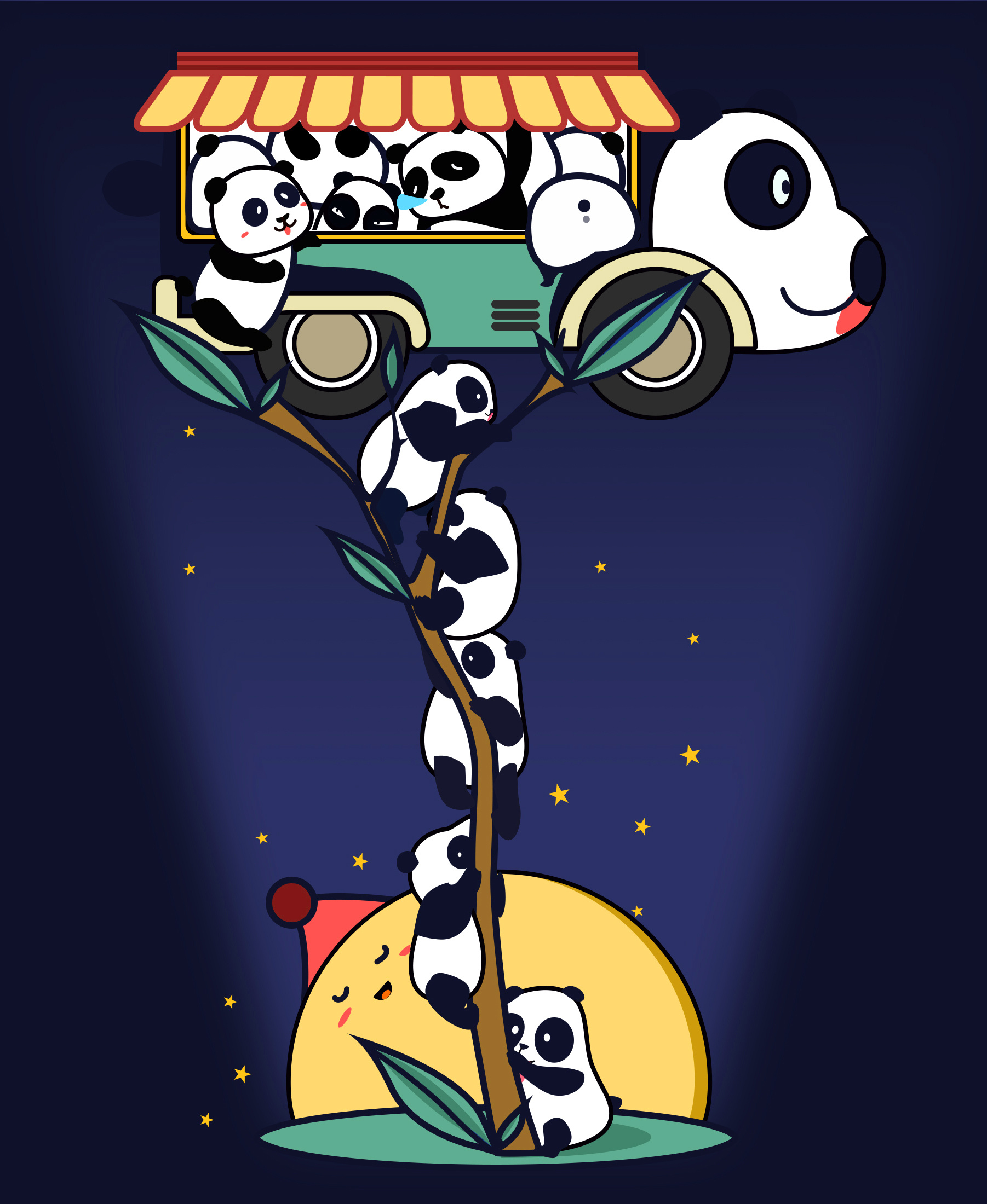 熊猫人|插画|插画习作|伊小朵 - 原创作品 - 站酷 (zcool)