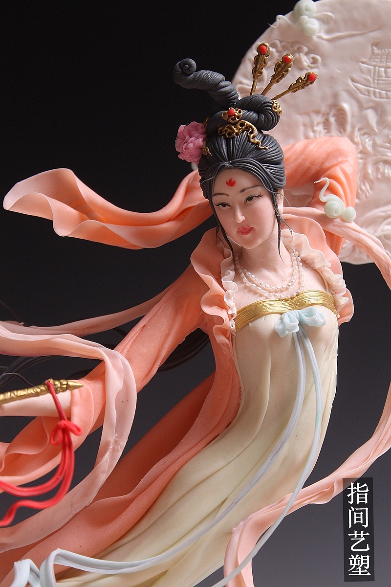 面塑（嫦娥奔月）（图ZOTAwNDQ0MDg=） - 手办/模玩 - 站酷设计师贺加贵3D翻糖原创素材 - 站酷ZCOOL