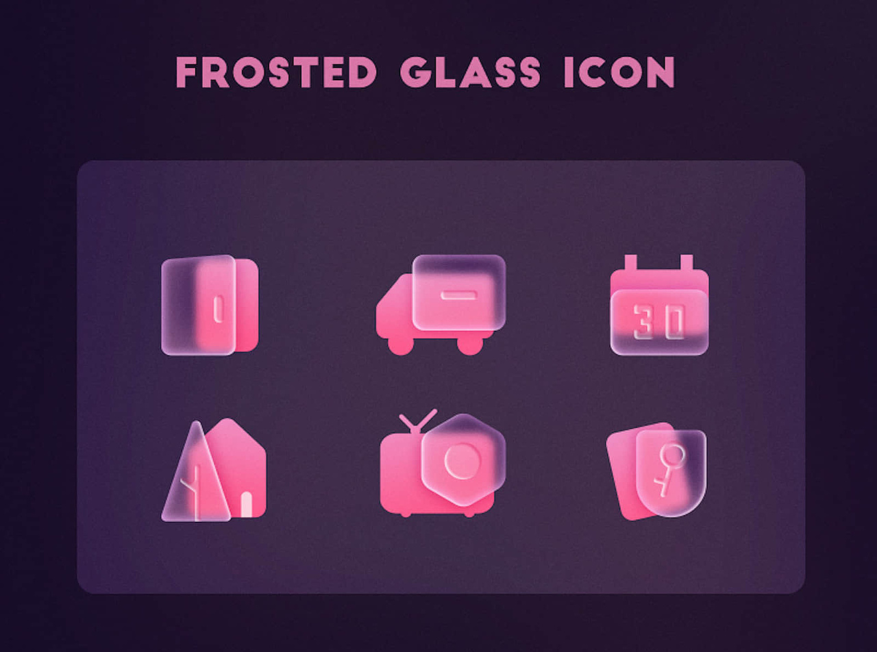 毛玻璃质感图标