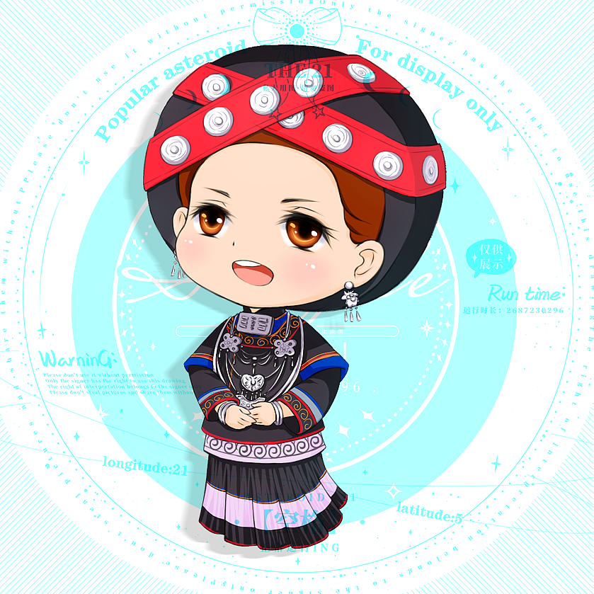 黎族q版人物立绘